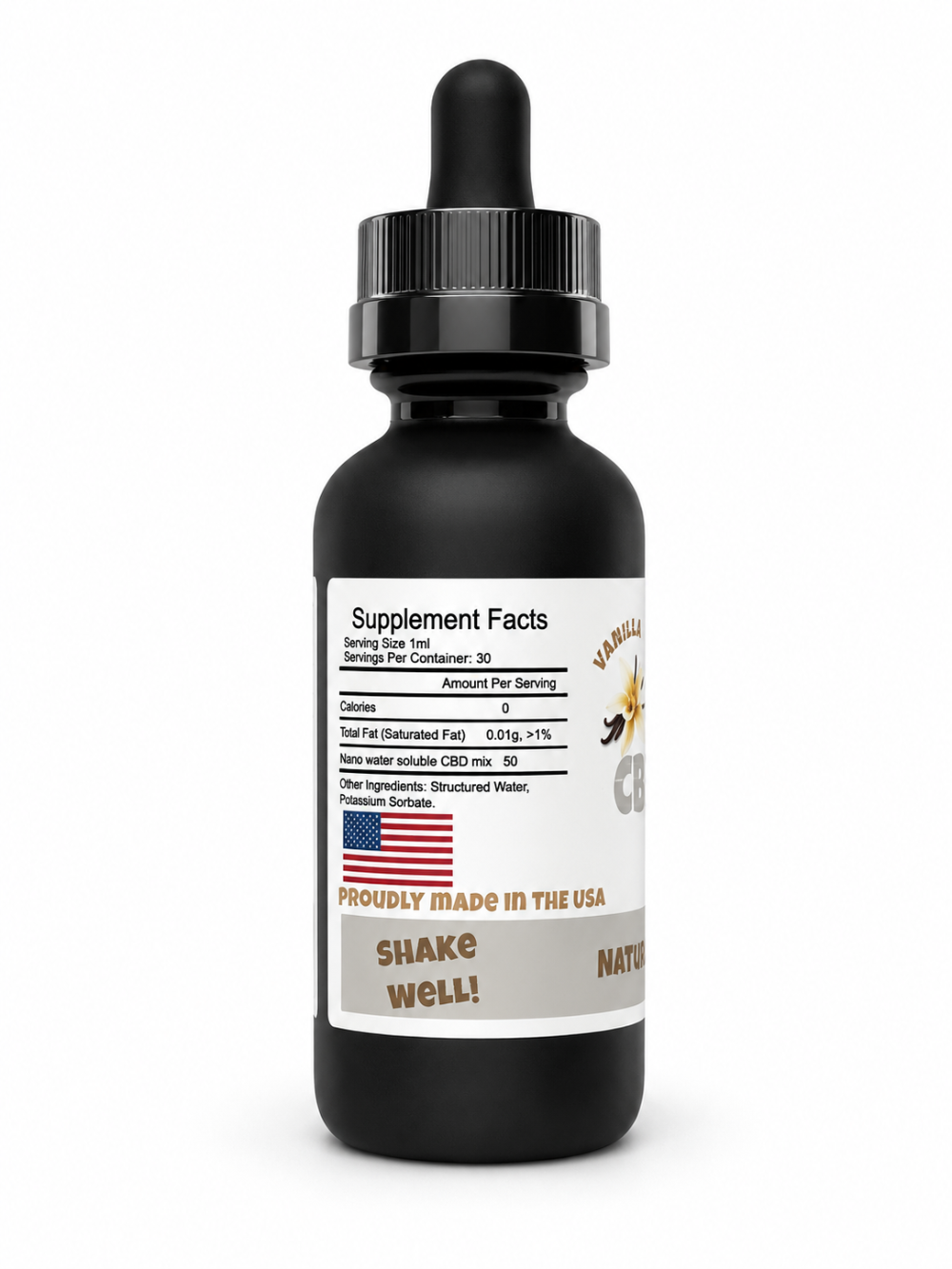 Nano Water-Soluble CBD Drops (1500 Mg Vanilla)